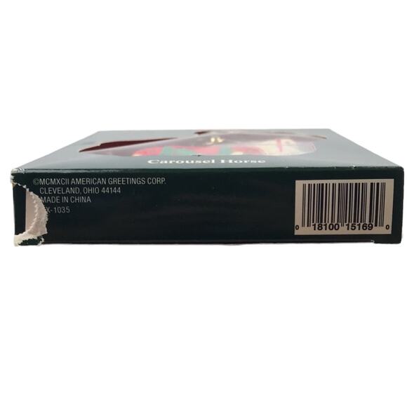 Vintage American Greetings 4'' Carousel Horse Christmas Tree Ornament AX-1035 - Picture 7 of 8